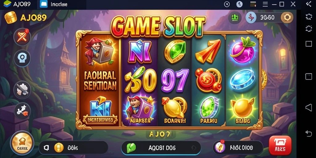Tangkapan layar utama AJO89 menunjukkan gameplay slot yang menarik dan penuh warna.