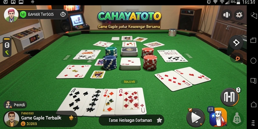 Screenshot CAHAYATOTO menunjukkan suasana seru permainan Gaple.