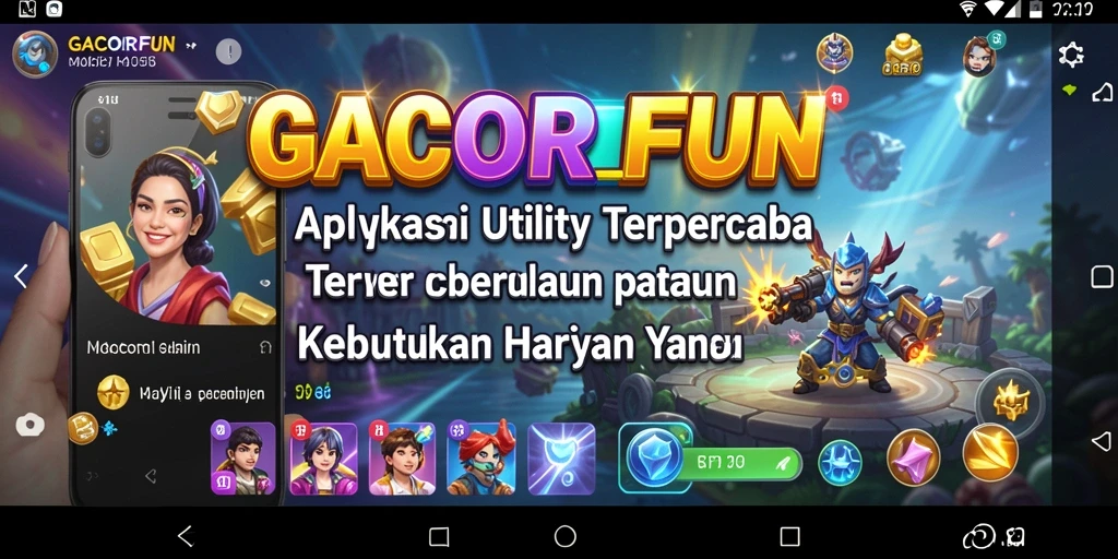 Screenshot GACORFUN menampilkan antarmuka aplikasi yang sederhana dan fungsional.