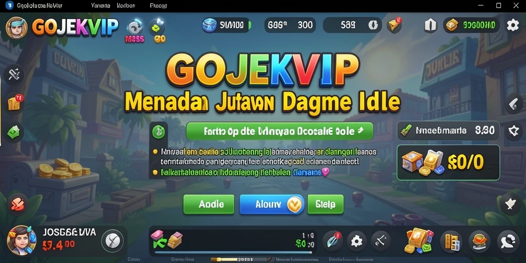 Screenshot gameplay GOJEKVIP yang menunjukkan keseruan bermain Idle.
