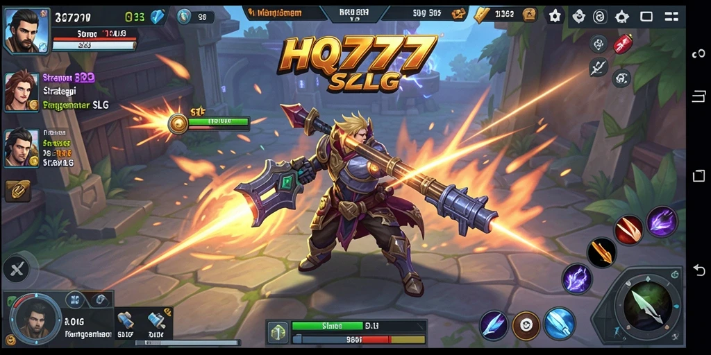Tampilan screenshot dari gameplay HQ777 menunjukkan pertempuran strategis yang seru.