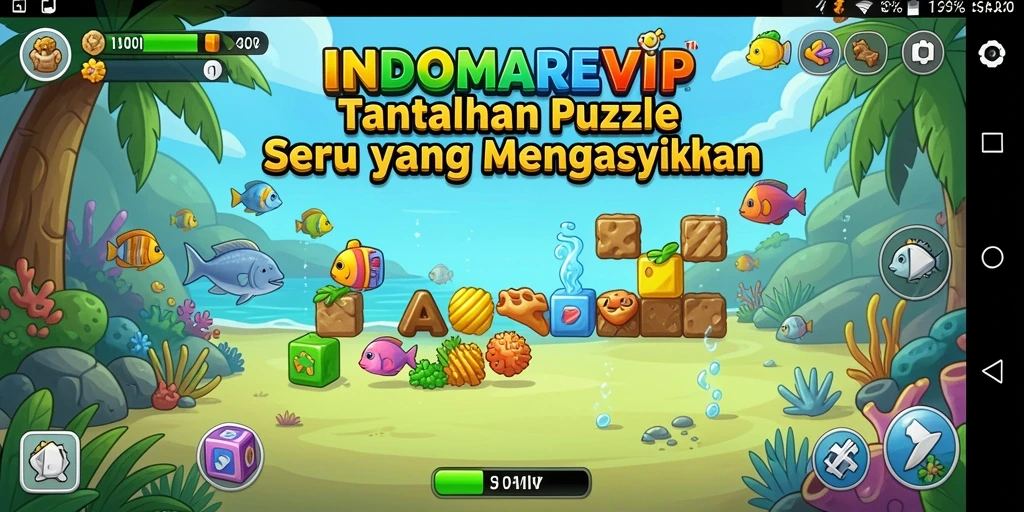Gameplay puzzle seru yang menantang dalam INDOMAREVIP.