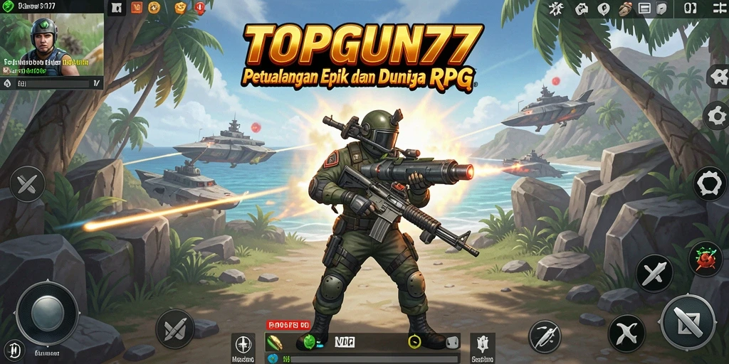 Menampilkan gameplay epik dan pertarungan strategis di TOPGUN77.